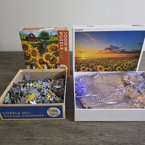 Sunflower Themed Puzzle Set